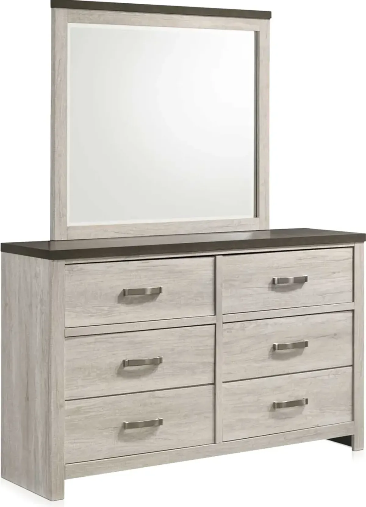 Ryland 5-Piece Full Youth Panel Bedroom Set with Dresser and Mirror