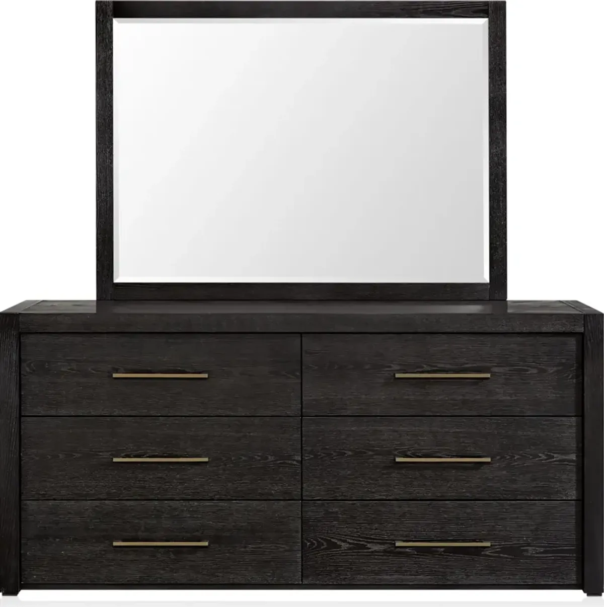 Decker 5-Piece King Storage Bedroom Set with Dresser and Mirror