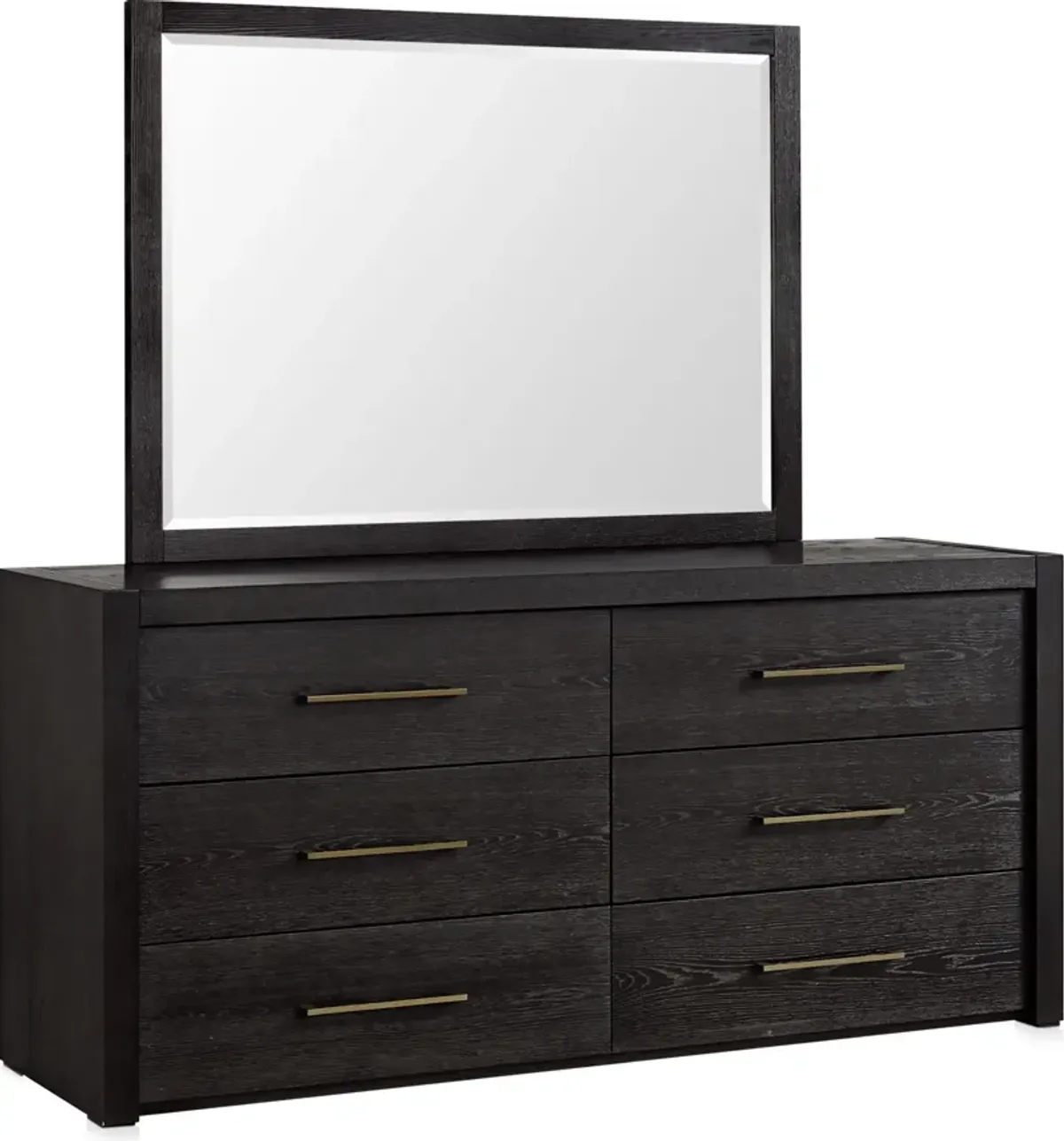 Decker 5-Piece King Storage Bedroom Set with Dresser and Mirror