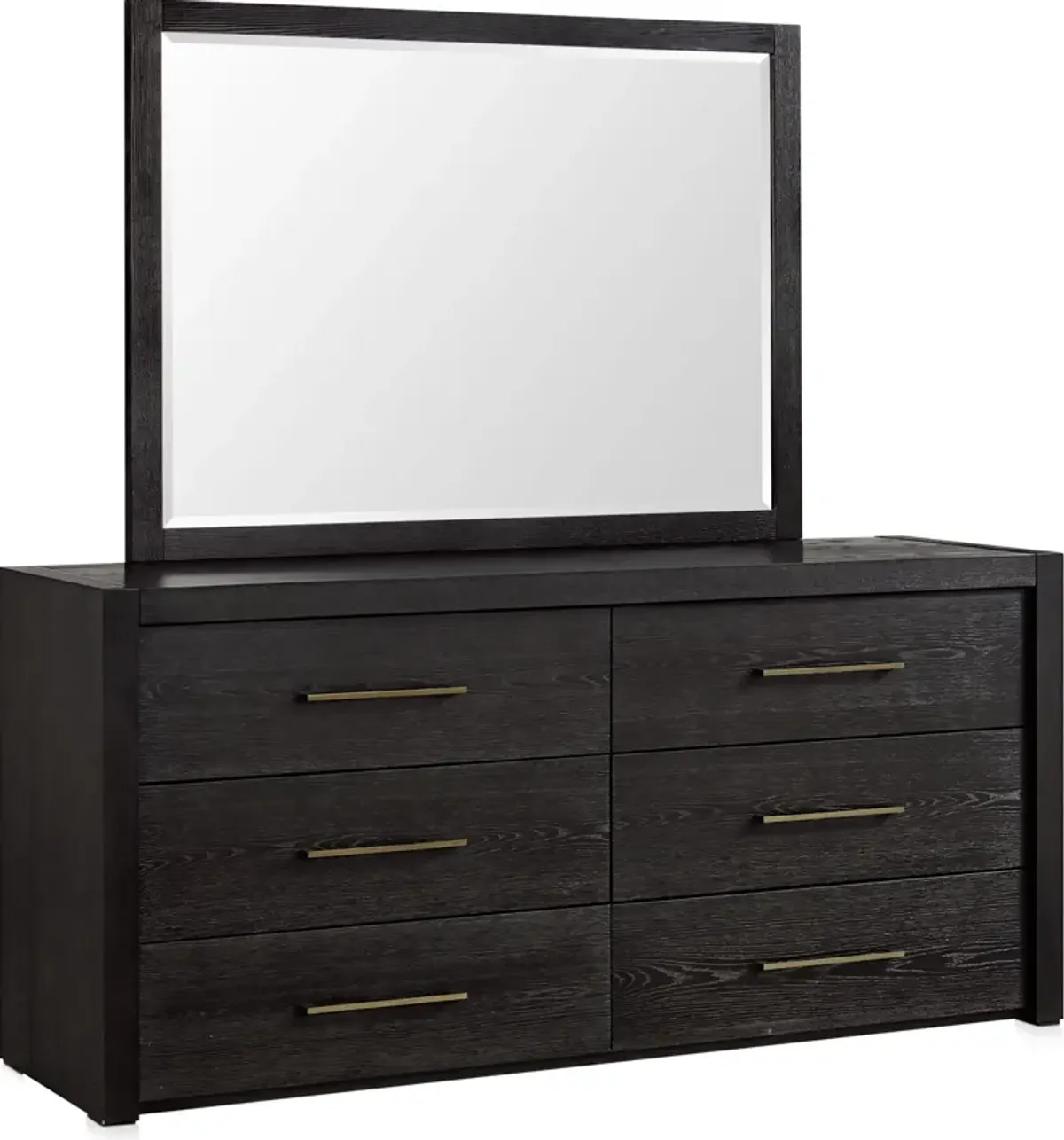 Decker 6-Piece Queen Storage Bedroom Set with Nightstand, Dresser and Mirror