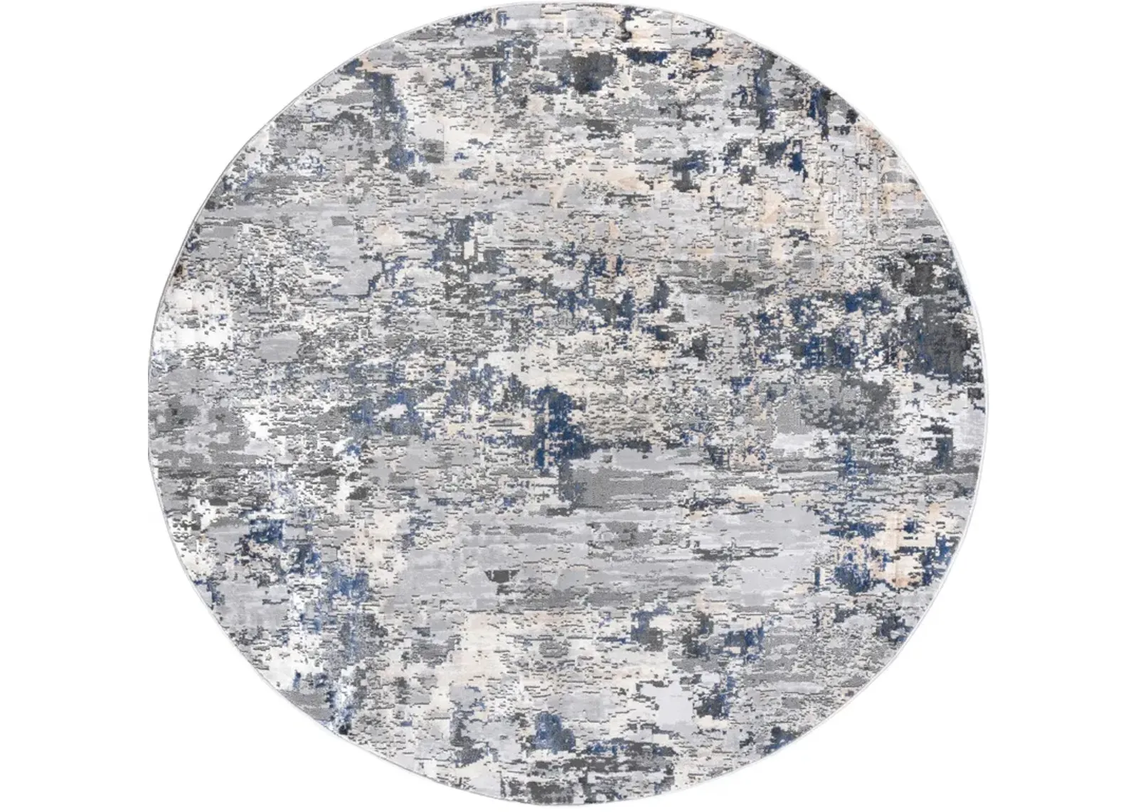 Branford 5' Round Area Rug - Gray