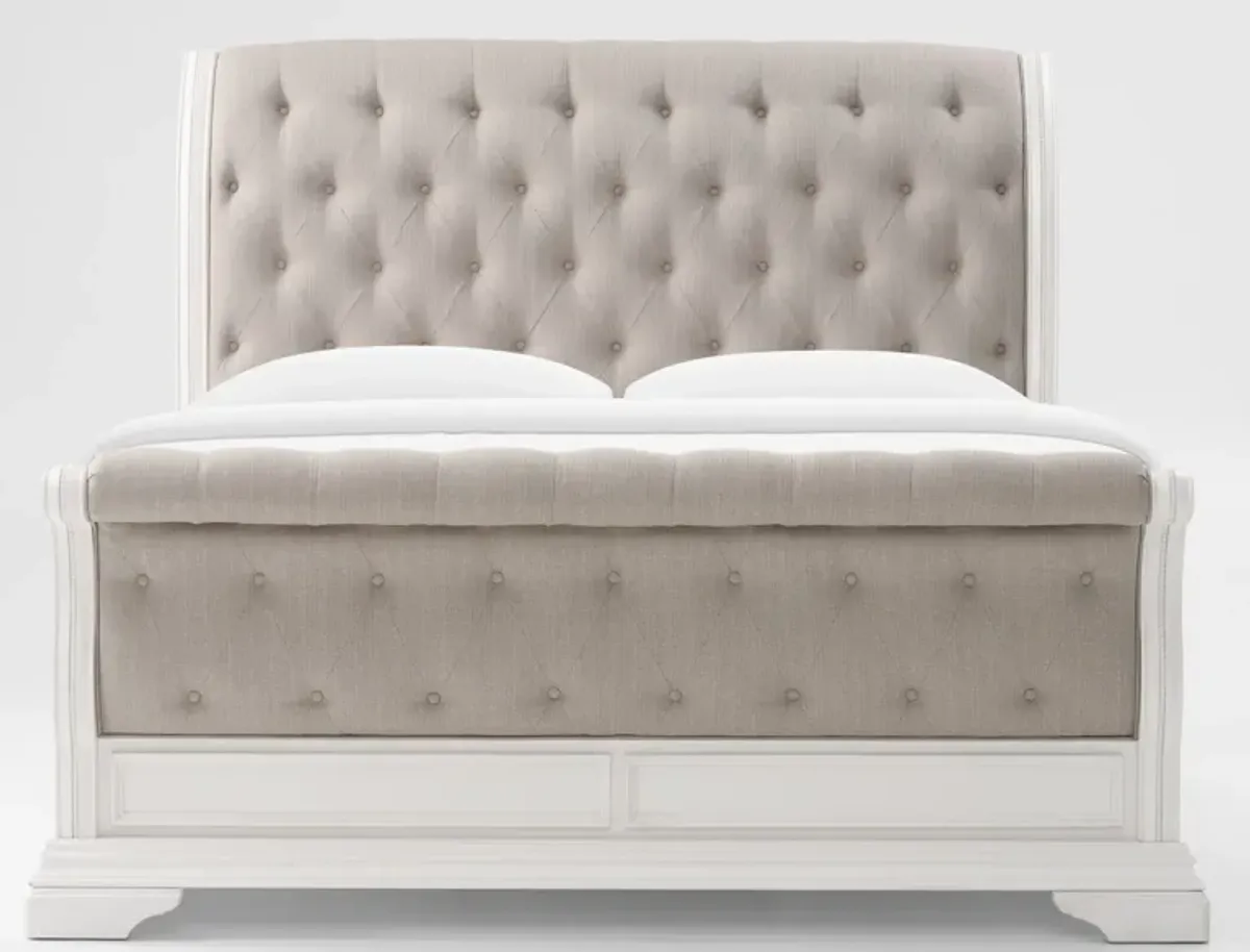 Mayfair Queen Upholstered Sleigh Bed