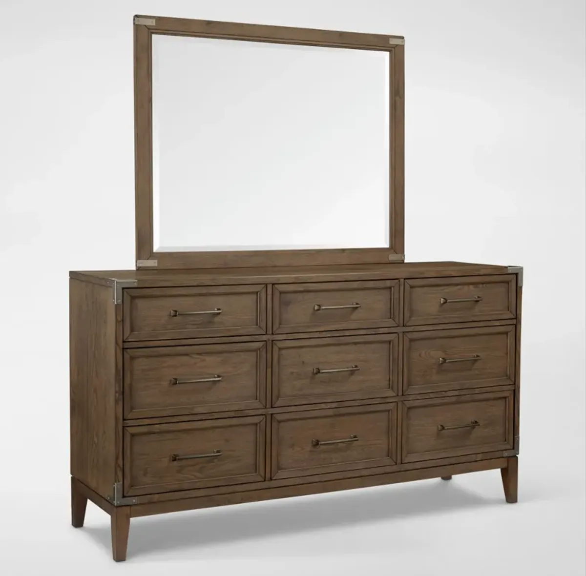 Madrid Dresser & Mirror - Oak