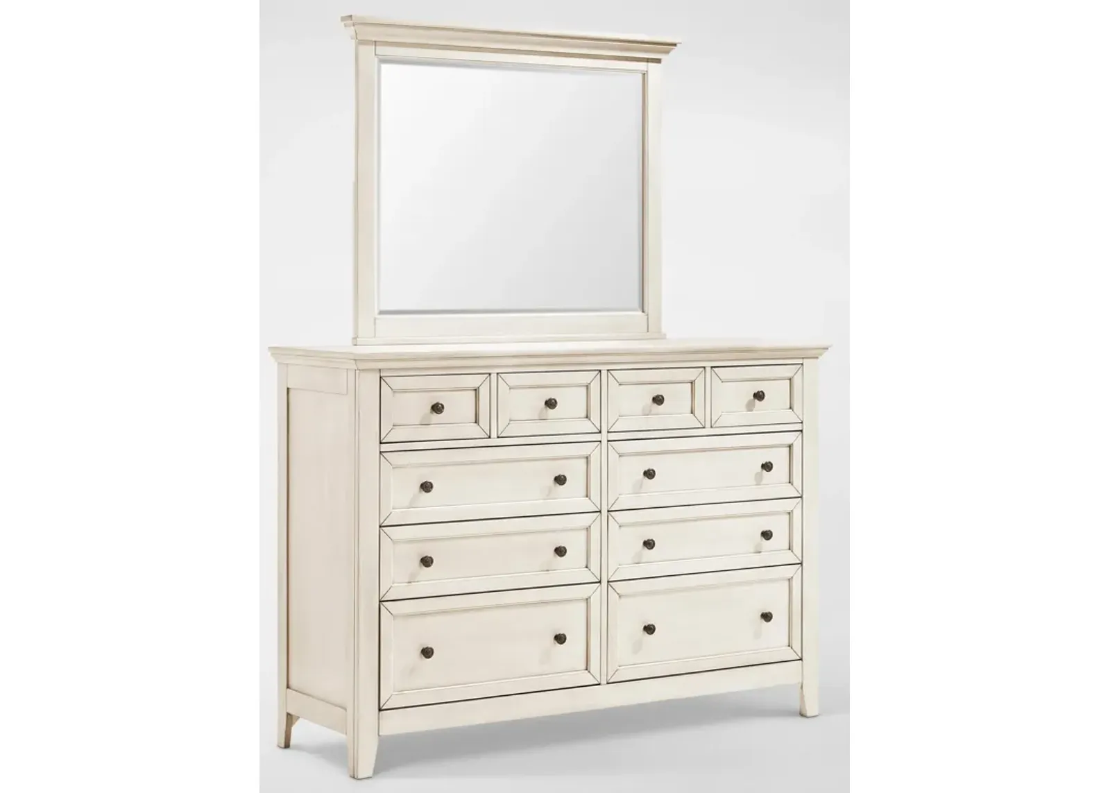 Lincoln Dresser and Mirror - White