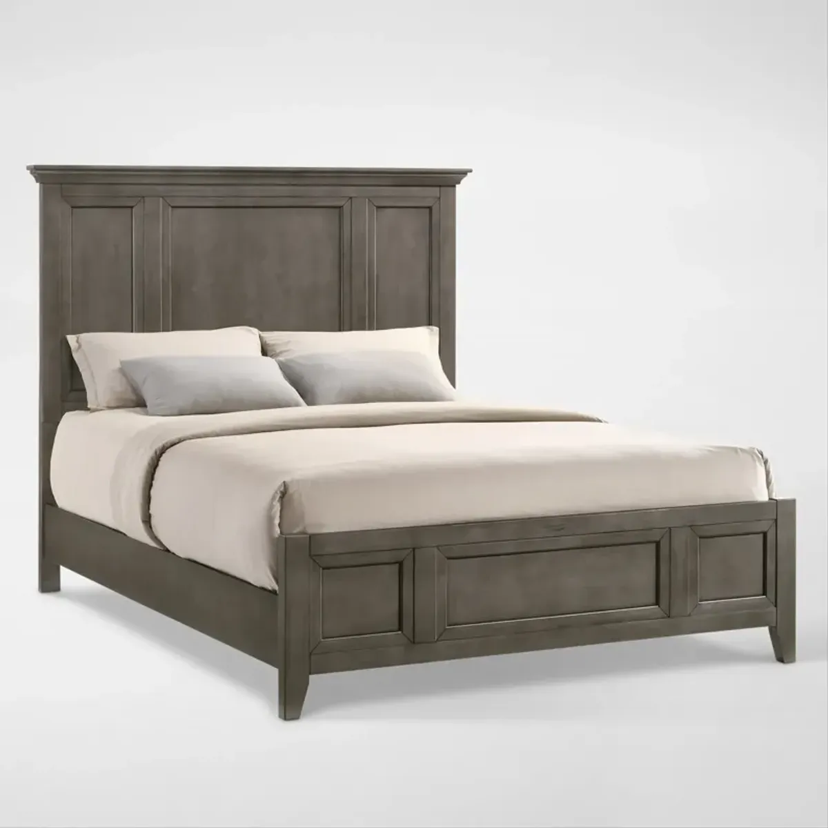 Lincoln 5-Piece King Bedroom Set with Dresser and Mirror - Gray