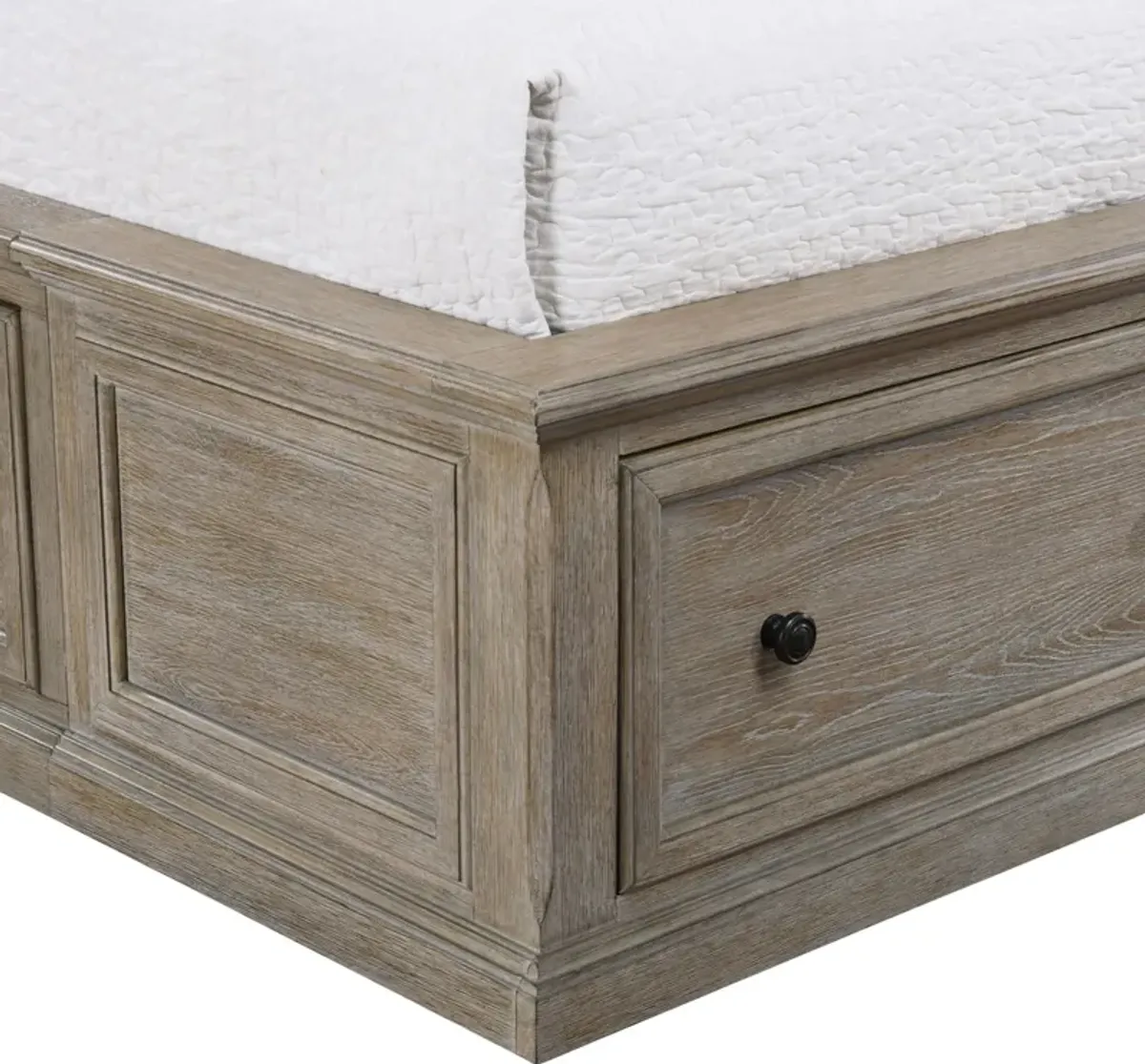 Hanover Storage Queen Sleigh Bed - Taupe