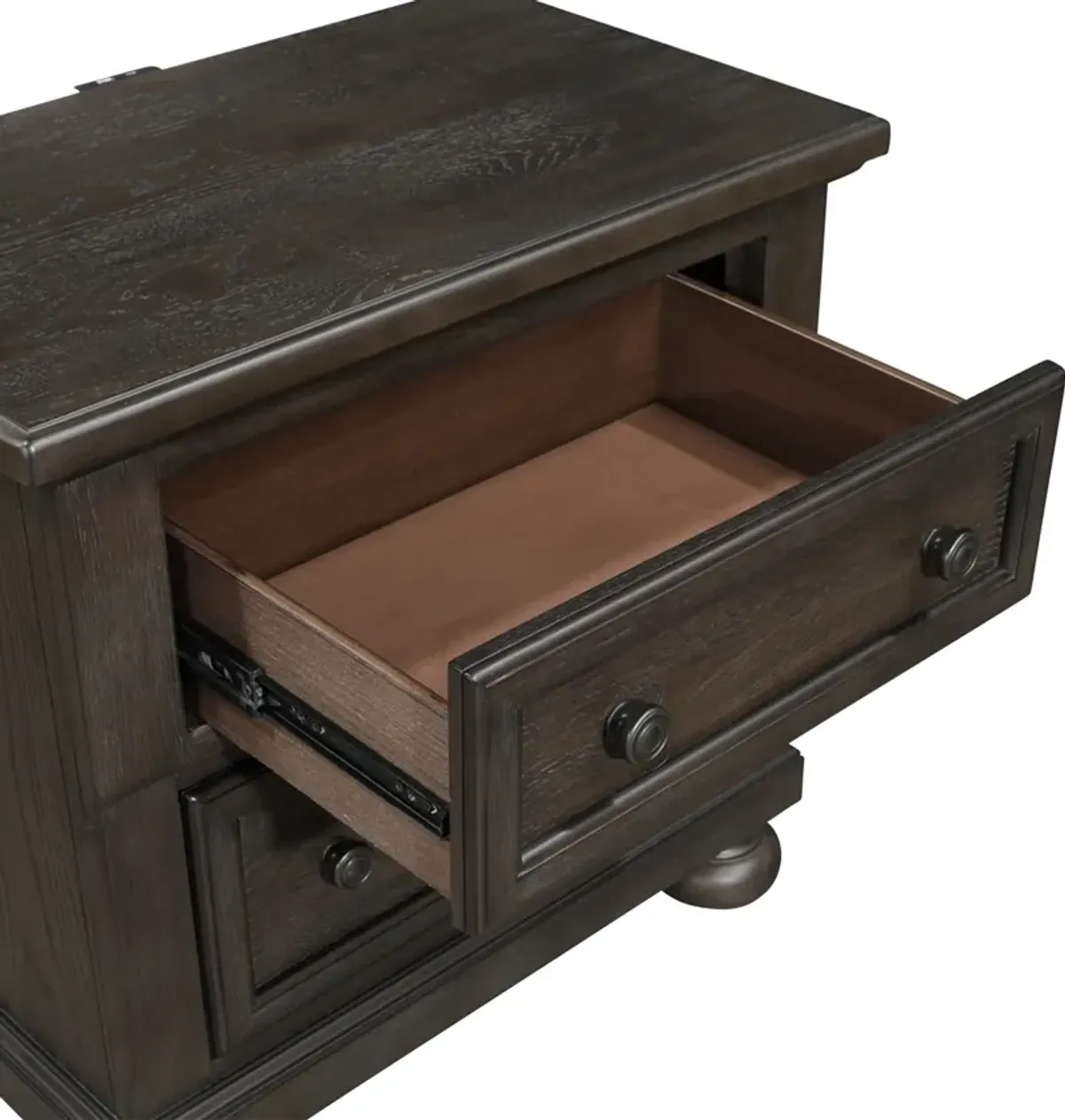 Hanover Nightstand with USB Charging - Tobacco