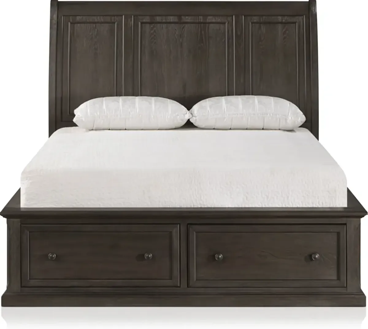 Hanover Storage Queen Sleigh Bed - Tobacco