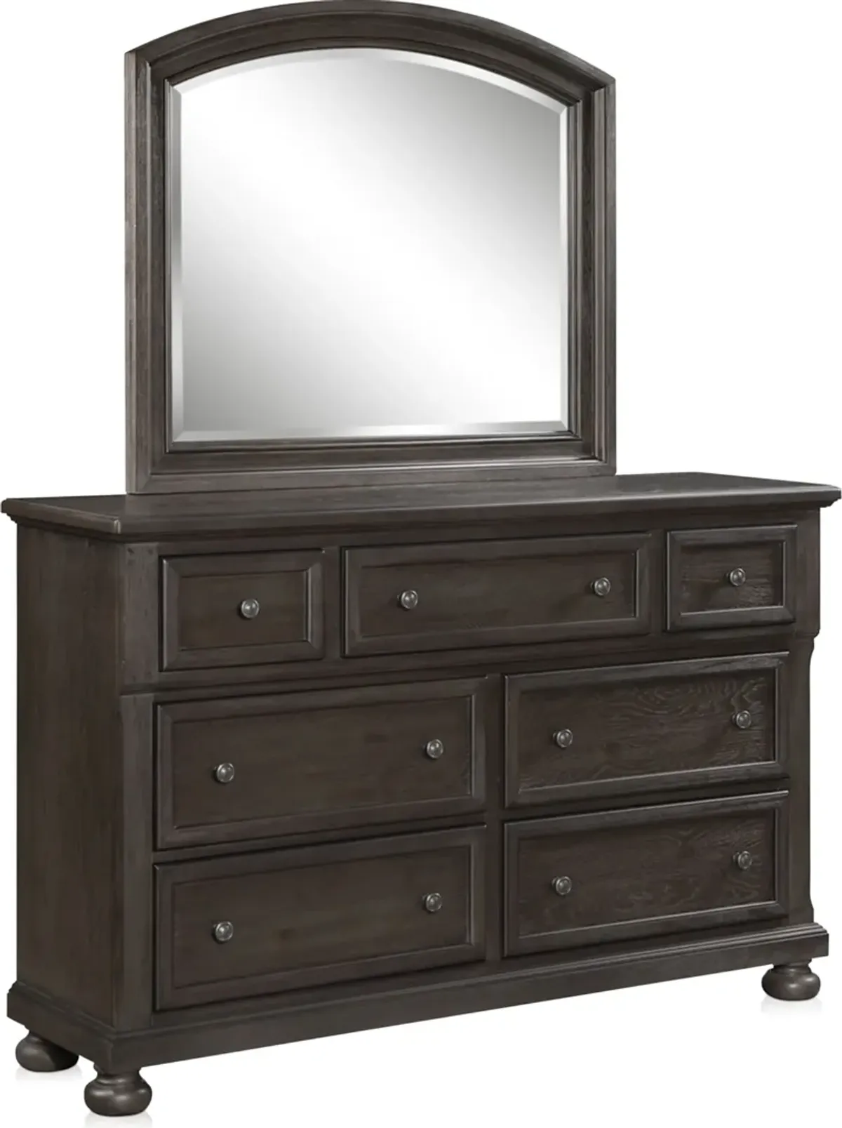 Hanover 6-Piece Storage Sleigh Queen Bedroom Set with Dresser, Mirror and Nightstand with USB Chargi