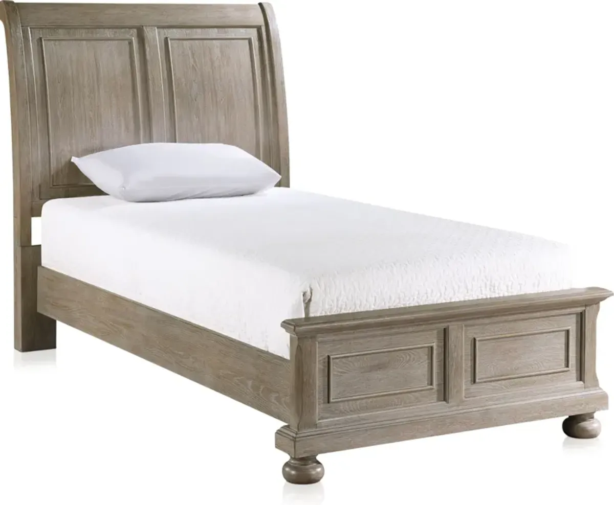 Hanover Youth Twin Sleigh Bed - Taupe