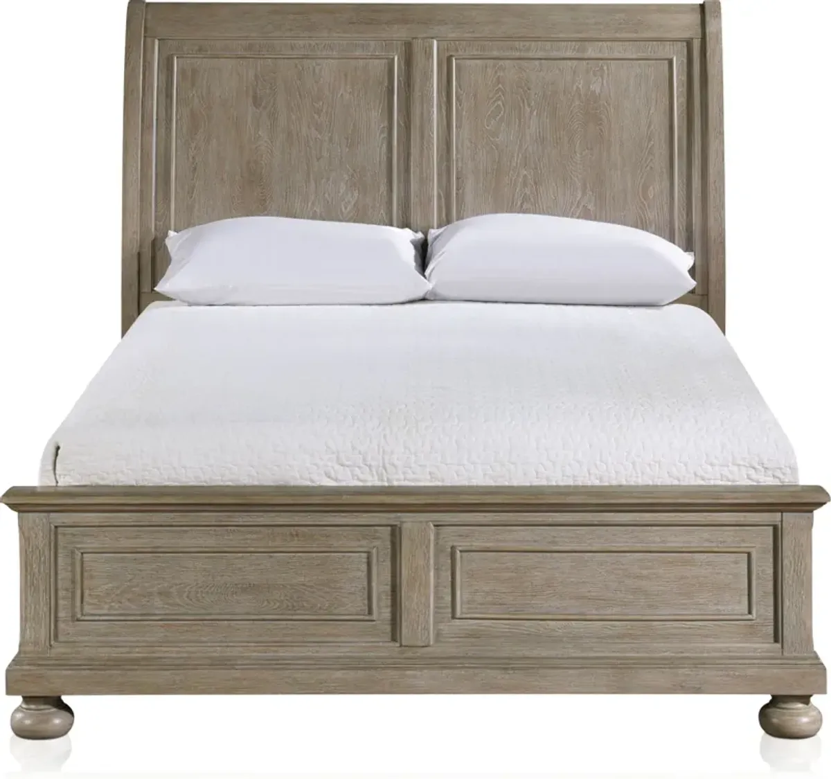 Hanover 5-Piece Youth Sleigh Full Bedroom Set with Dresser and Mirror - Taupe