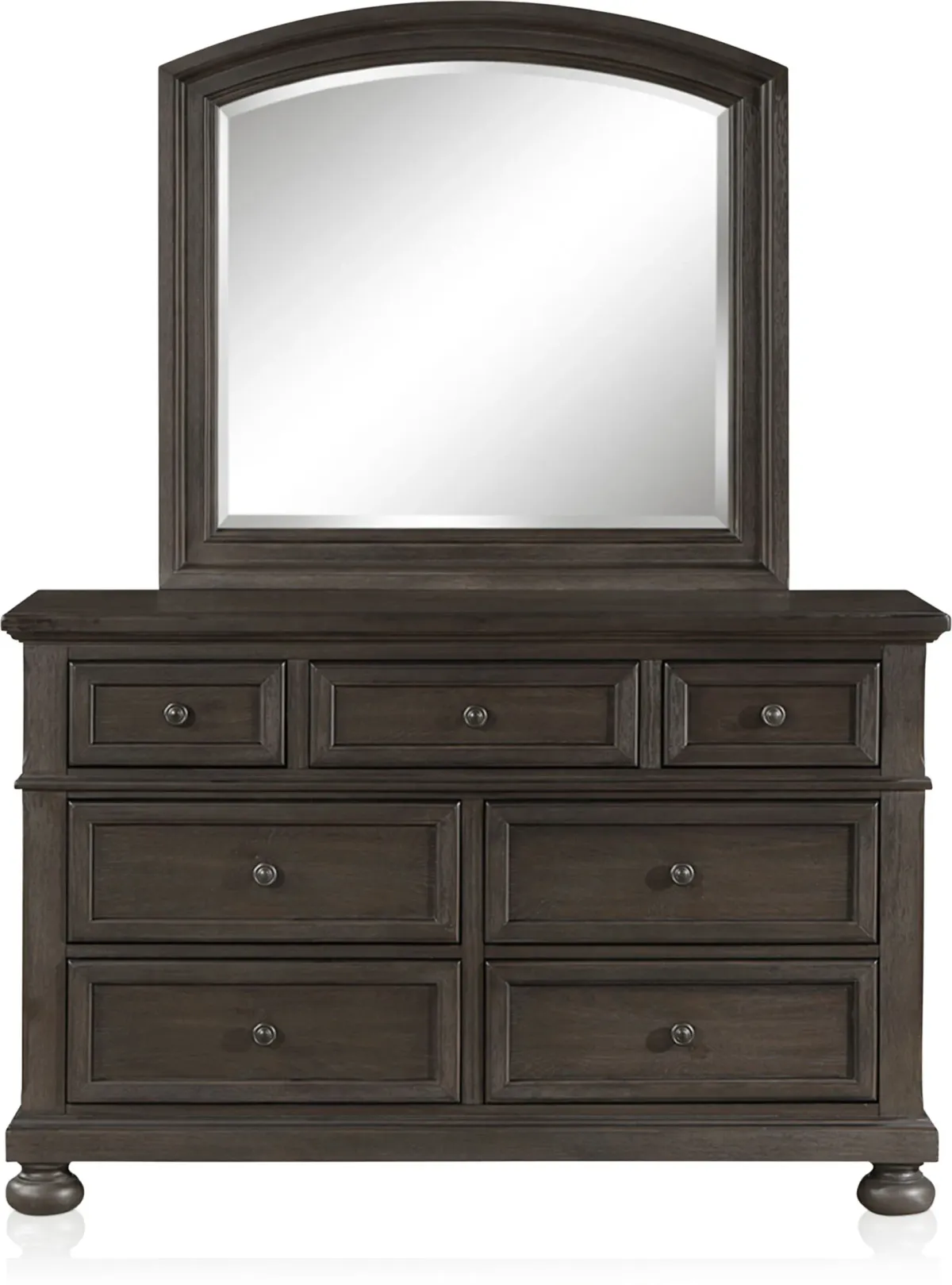 Hanover 6-Piece Youth Sleigh Twin Bedroom Set with Dresser, Mirror and Nightstand with USB Charging