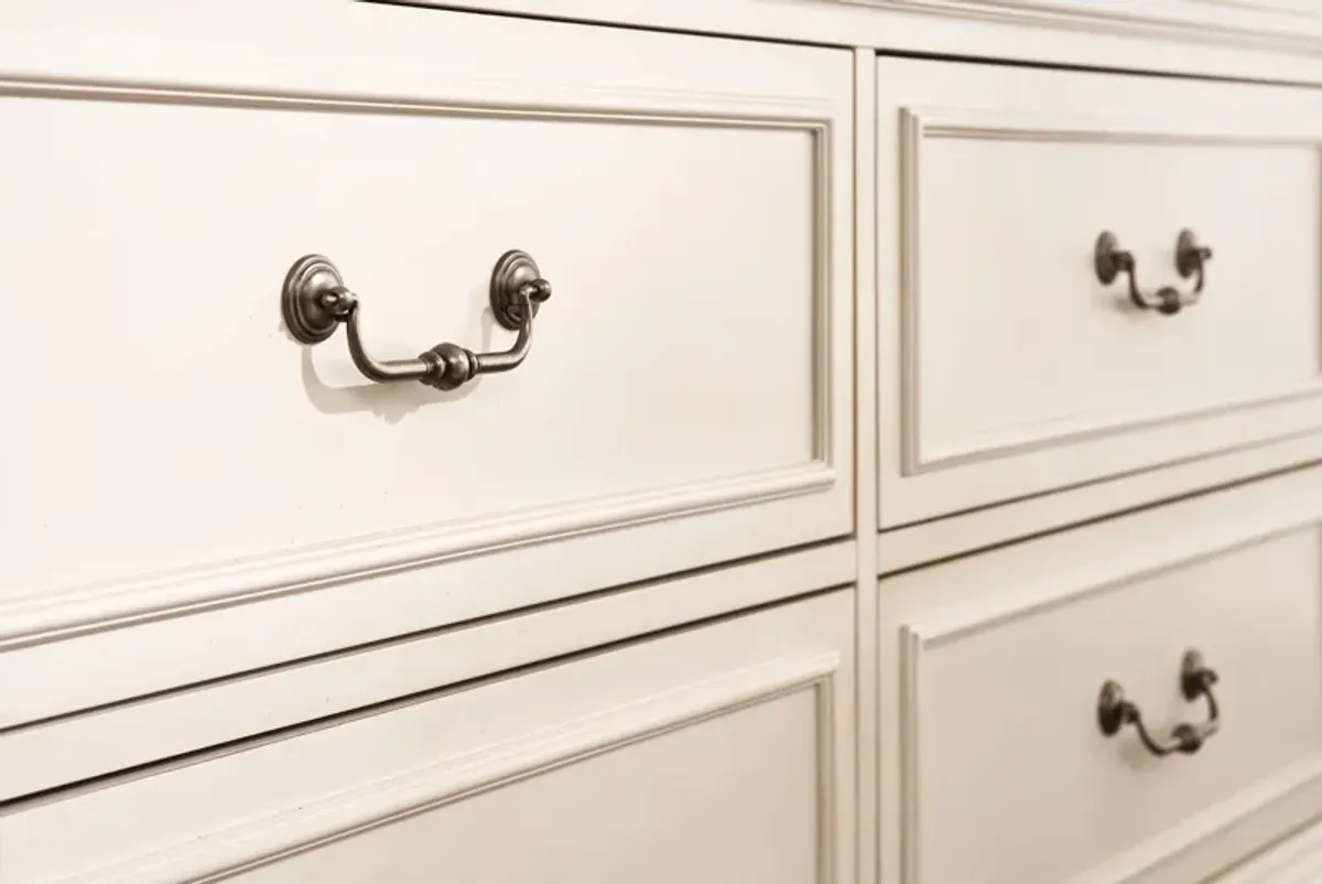 Charleston Dresser and Mirror - White