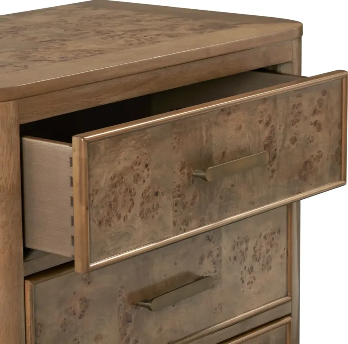 Milan 3-Drawer Nightstand with USB Charging - Blonde