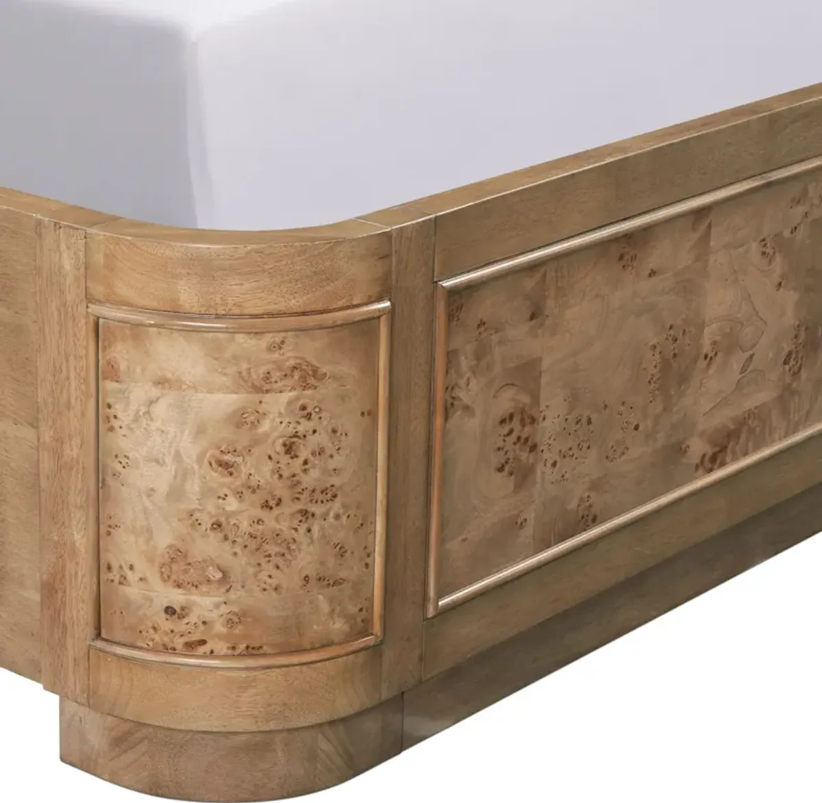 Milan Queen Panel Bed - Blonde