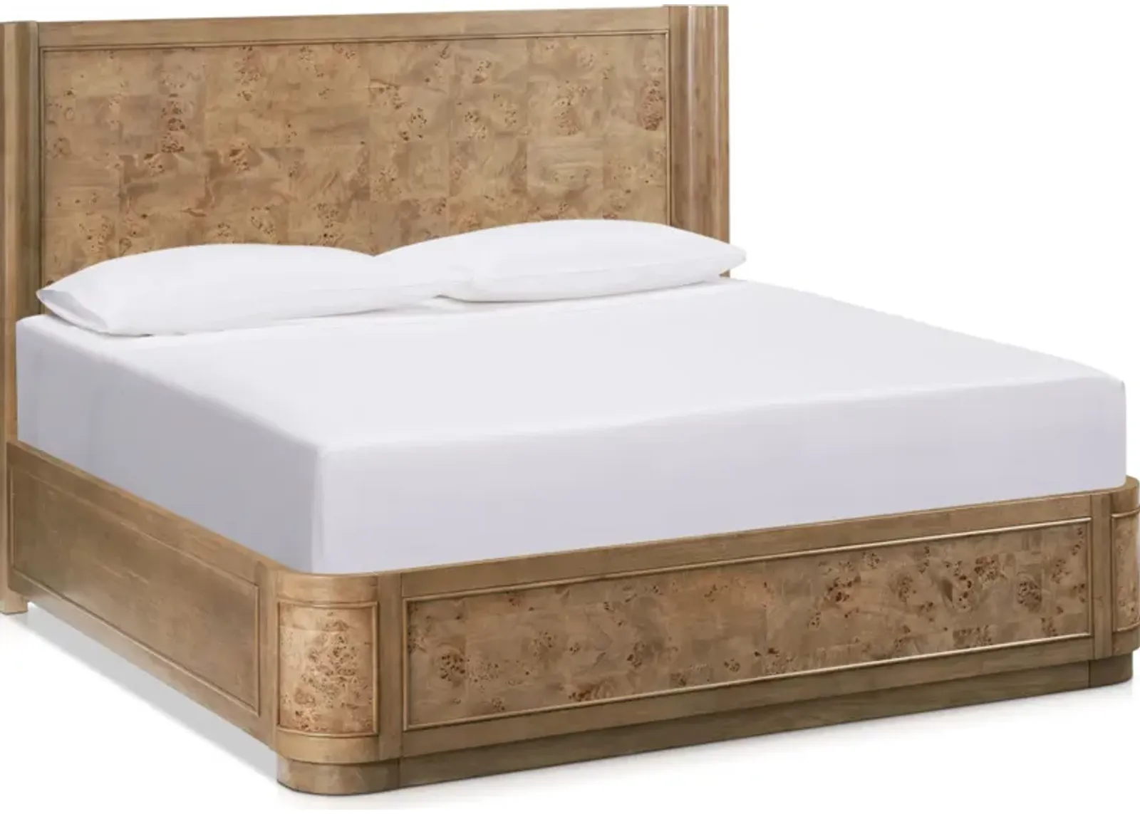 Milan Queen Panel Bed - Blonde