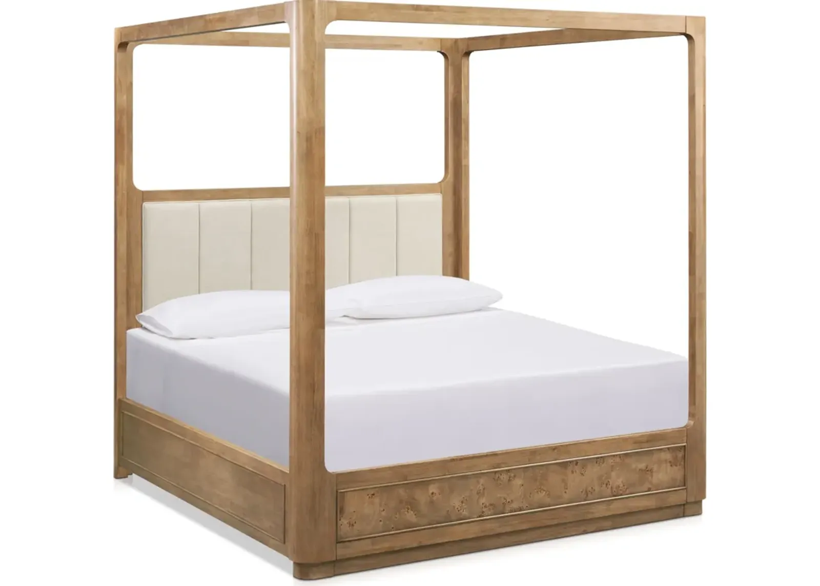 Milan Queen Canopy Bed - Blonde