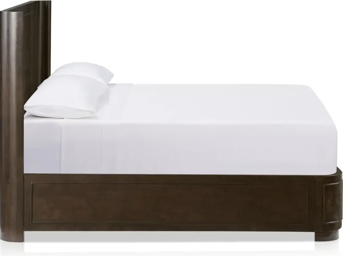 Milan Queen Panel Bed - Espresso