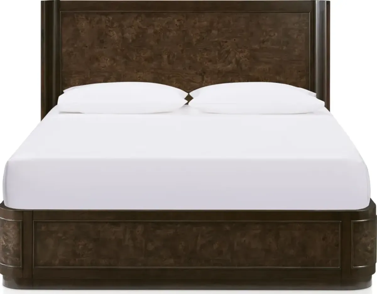 Milan Queen Panel Bed - Espresso