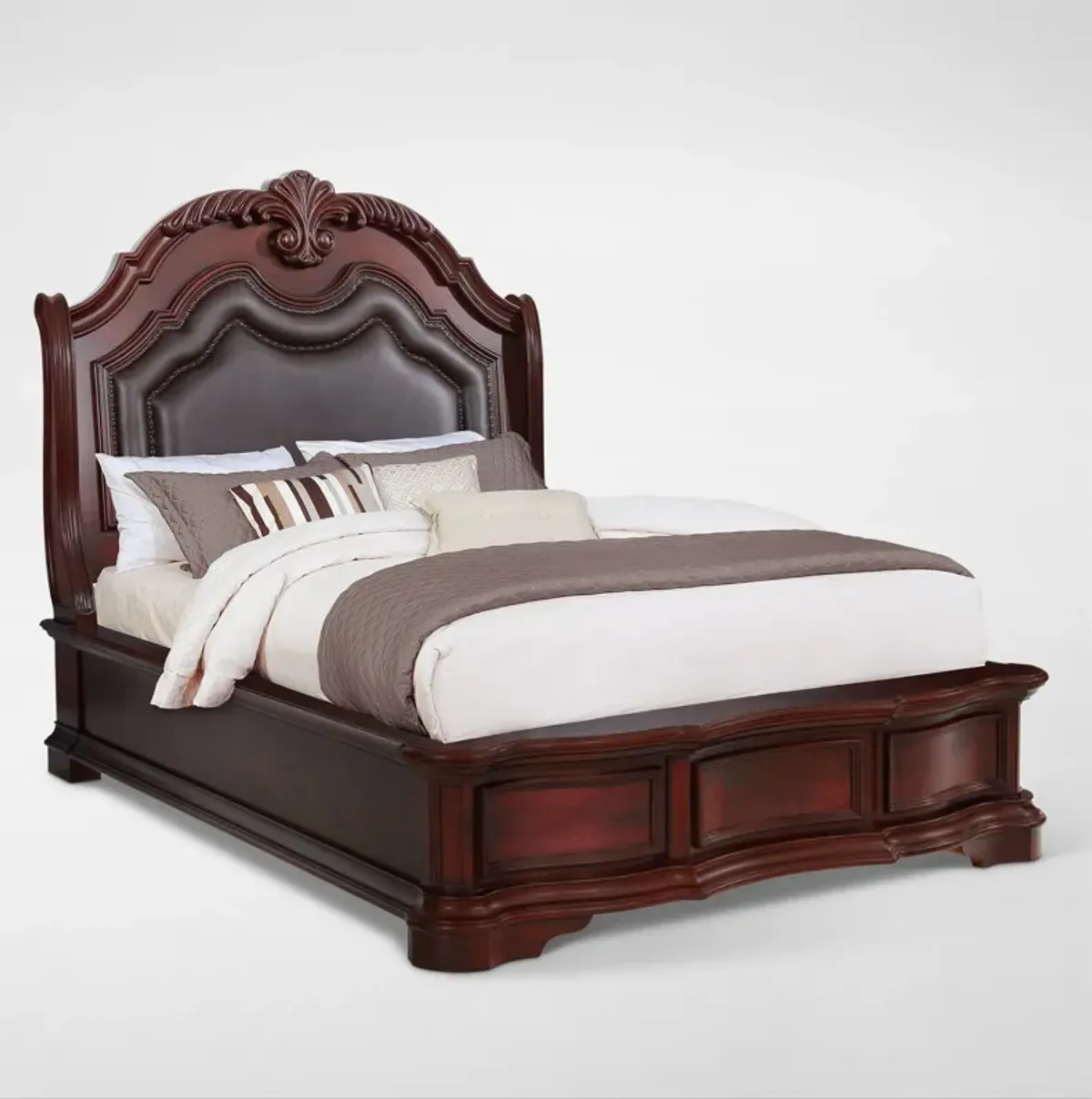 Gramercy Park 5-Piece King Bedroom Set with Dresser and Mirror - Mahogany