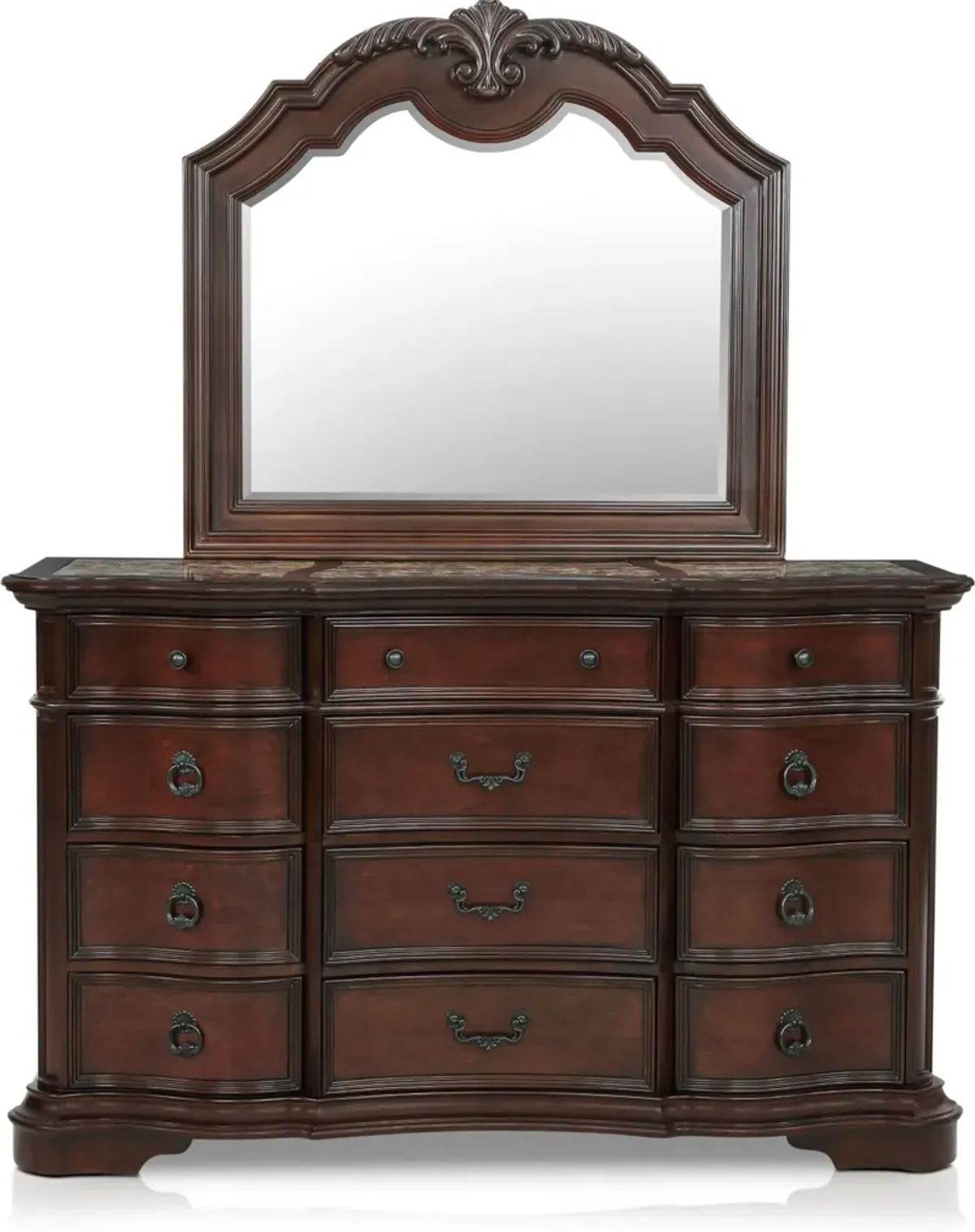 Gramercy Park Dresser and Mirror - Mahogany