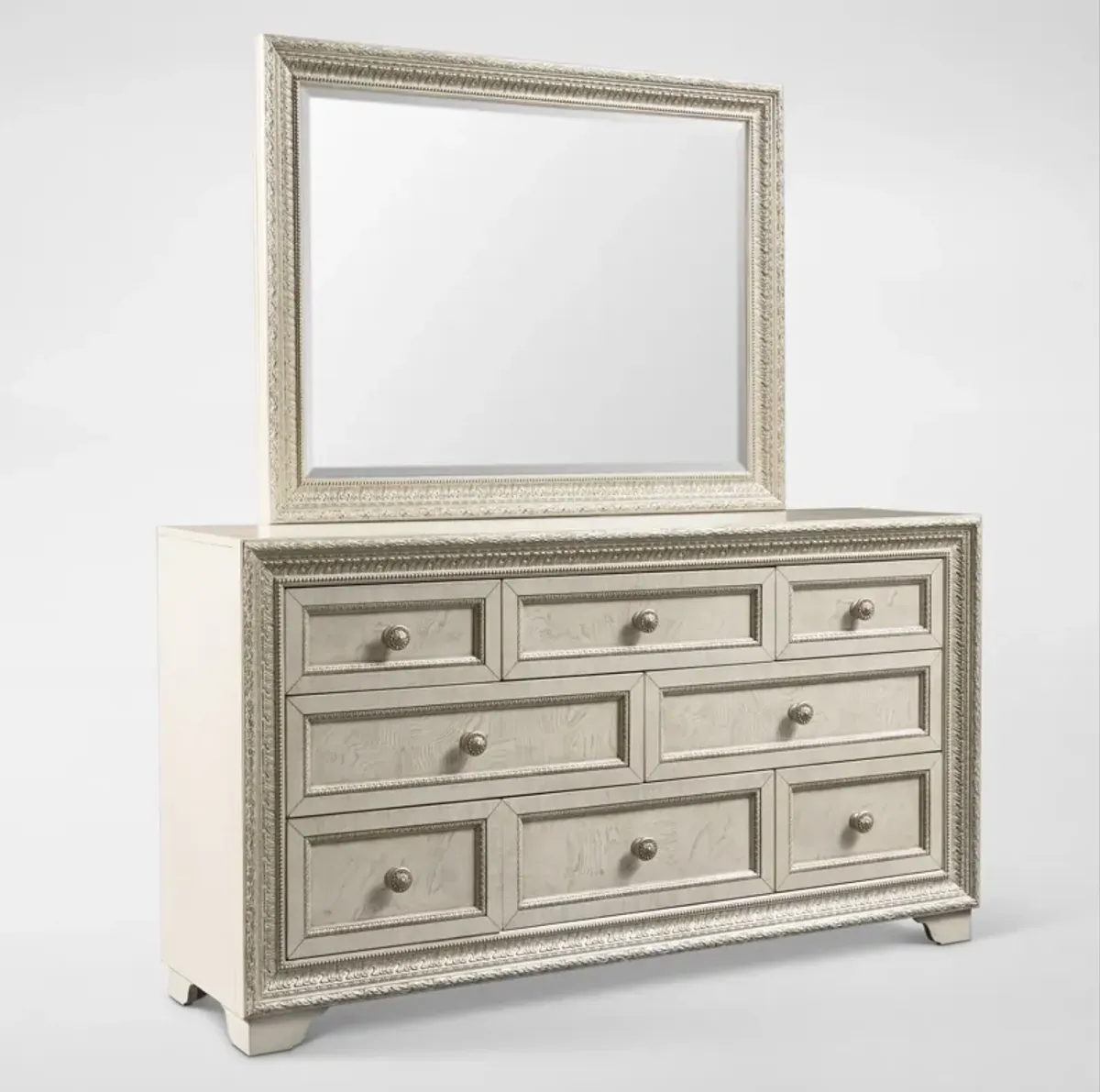 Valentina 5-Piece Queen Bedroom Set with Dresser and Mirror