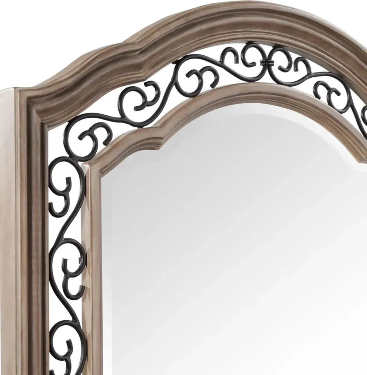 Tuscany 5-Piece King Panel Bedroom Set with Dresser and Mirror - Taupe