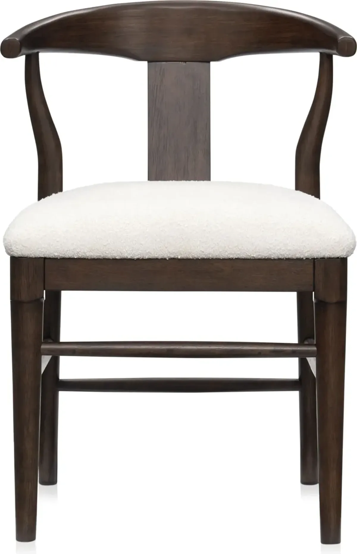 Santa Monica Rectangle Dining Table with 4 Wishbone-Back Dining Chairs - Chestnut