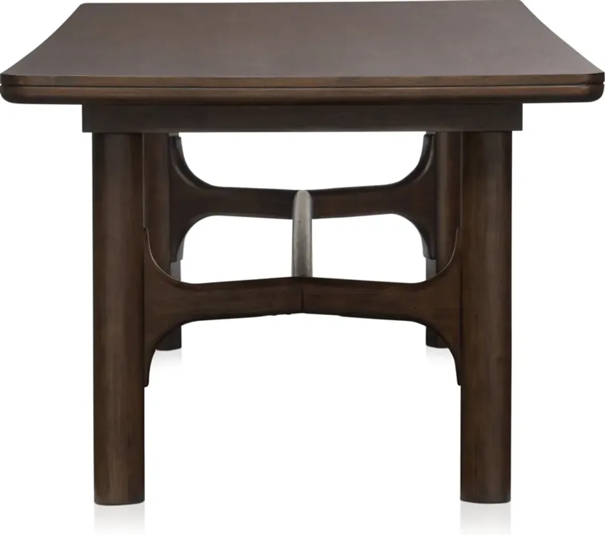 Santa Monica Rectangle Dining Table with 4 Wishbone-Back Dining Chairs - Chestnut