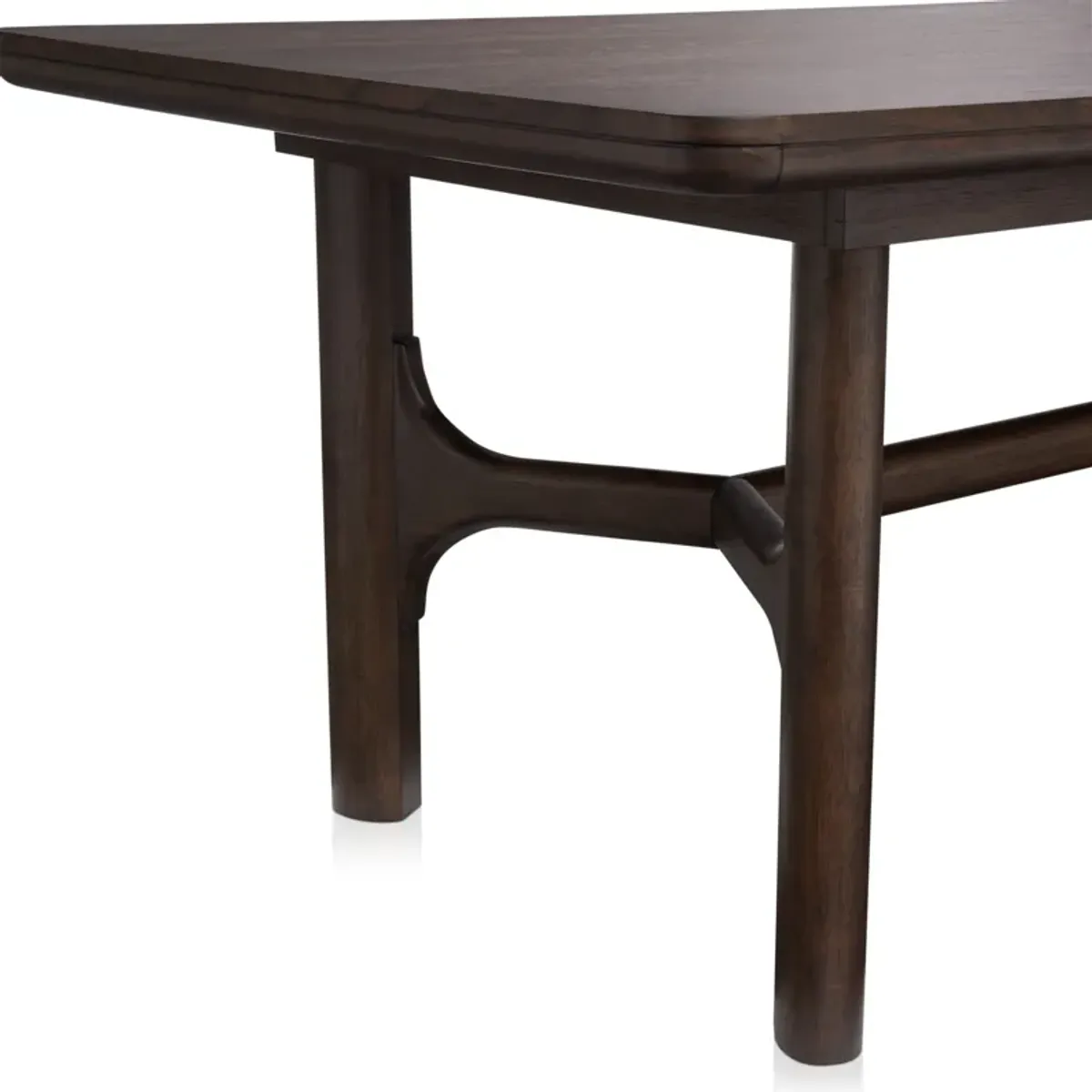 Santa Monica Rectangle Dining Table with 4 Wishbone-Back Dining Chairs - Chestnut