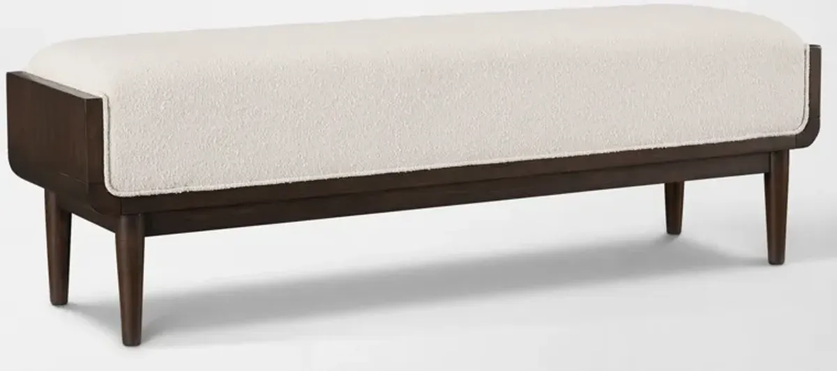 Santa Monica Upholstered Bench - Chestnut