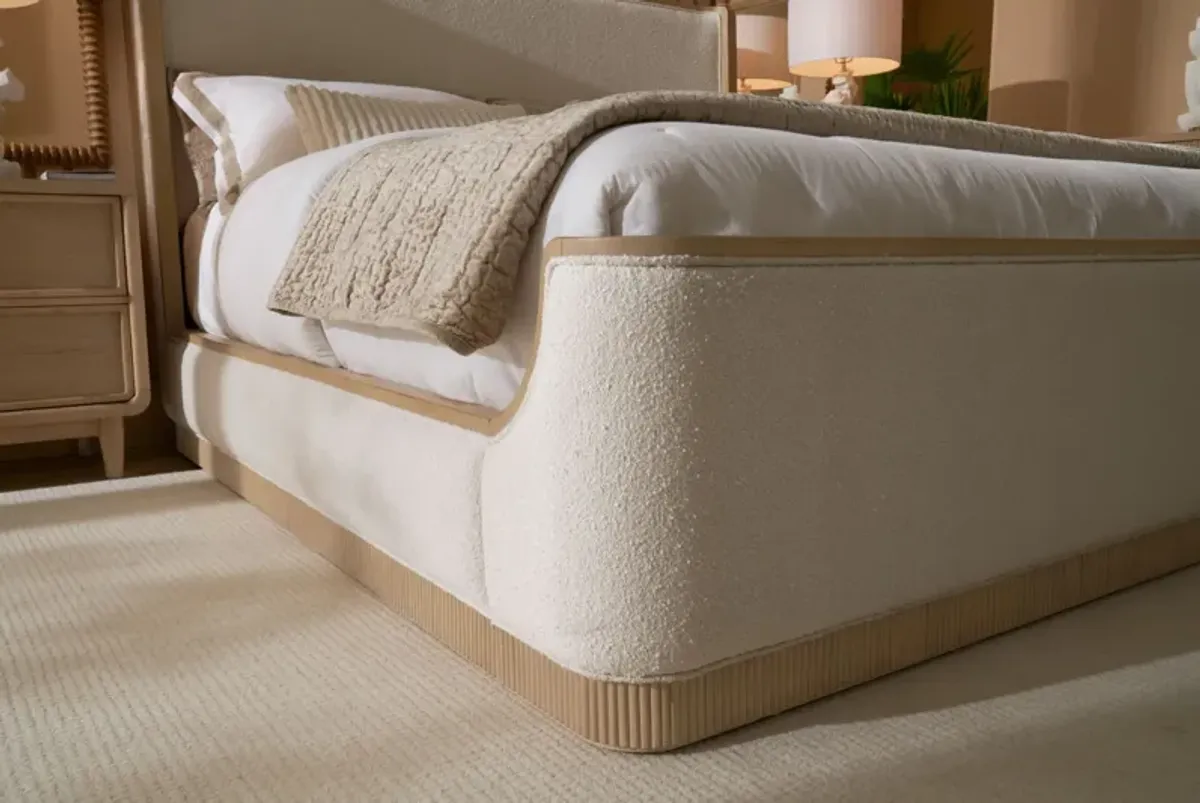 Santa Monica Queen Upholstered Bed - Natural