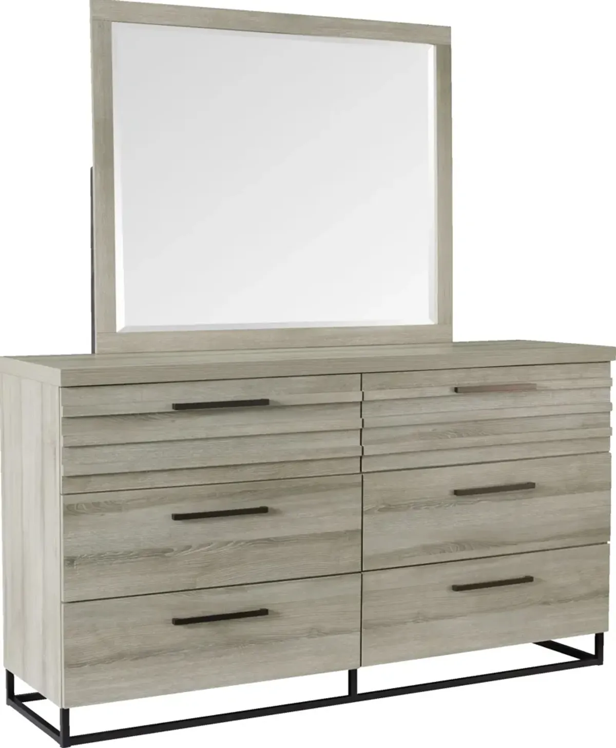 Nolan 5-Piece Queen Storage Bedroom Set with Dresser and Mirror