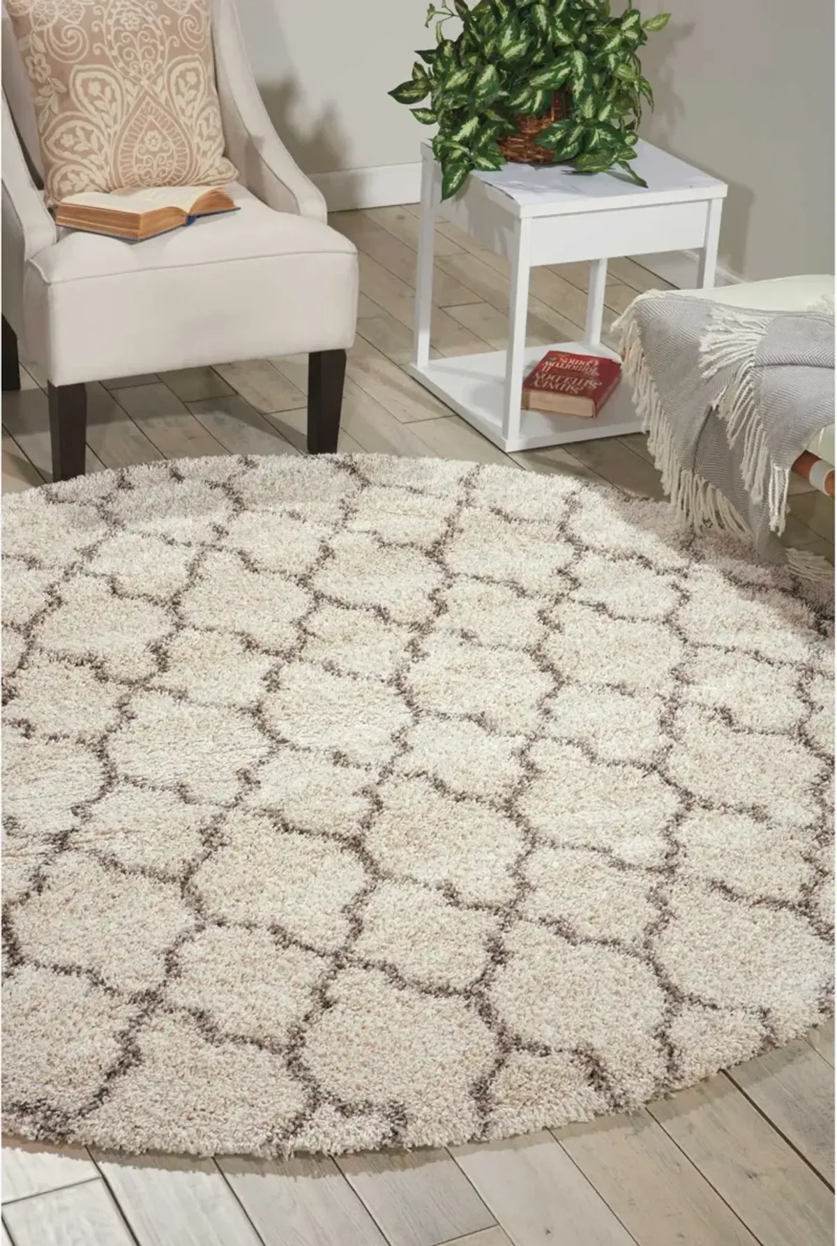 Milano 4' Round Area Rug - Cream