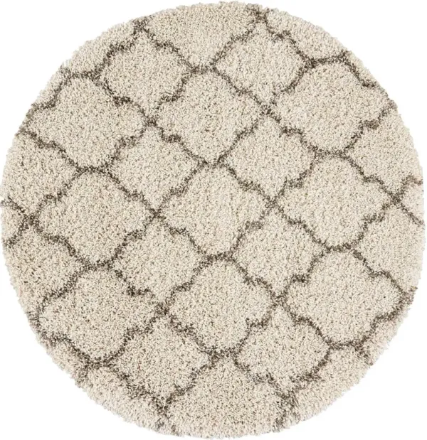 Milano 4' Round Area Rug - Cream