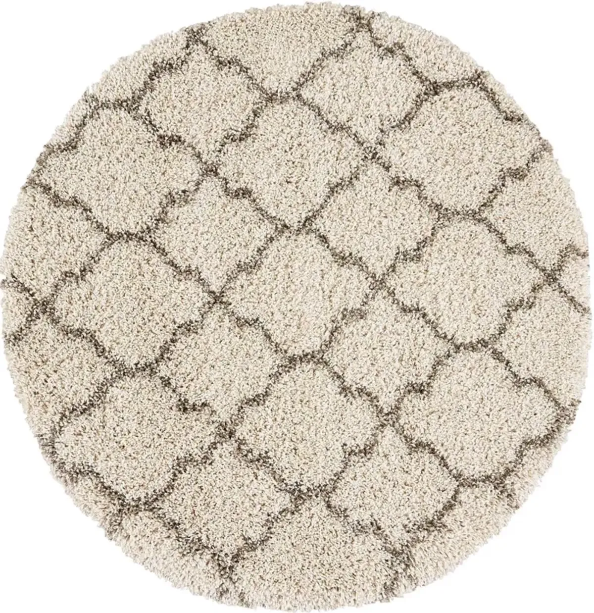 Milano 4' Round Area Rug - Cream