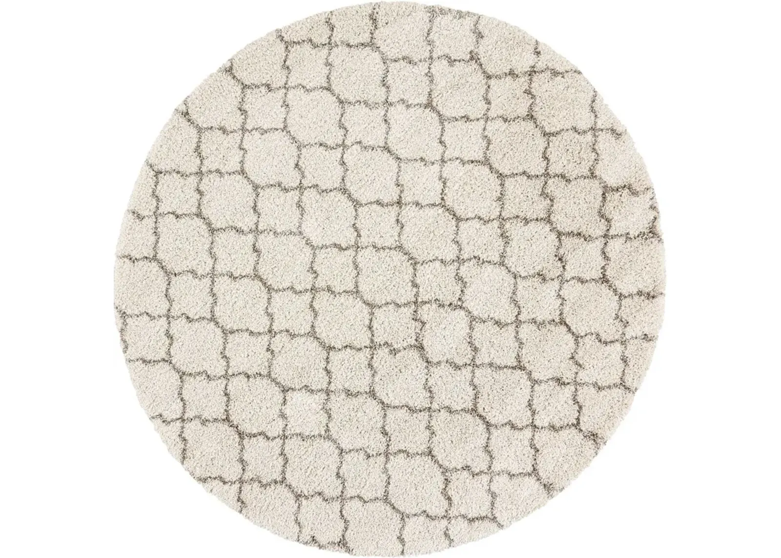 Milano 8' Round Area Rug - Cream