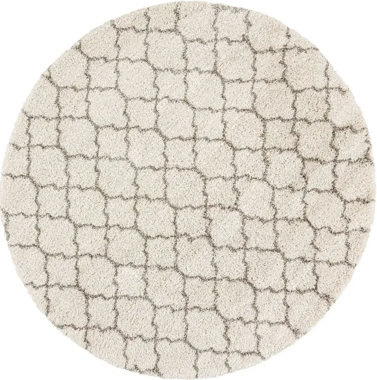 Milano 8' Round Area Rug - Cream