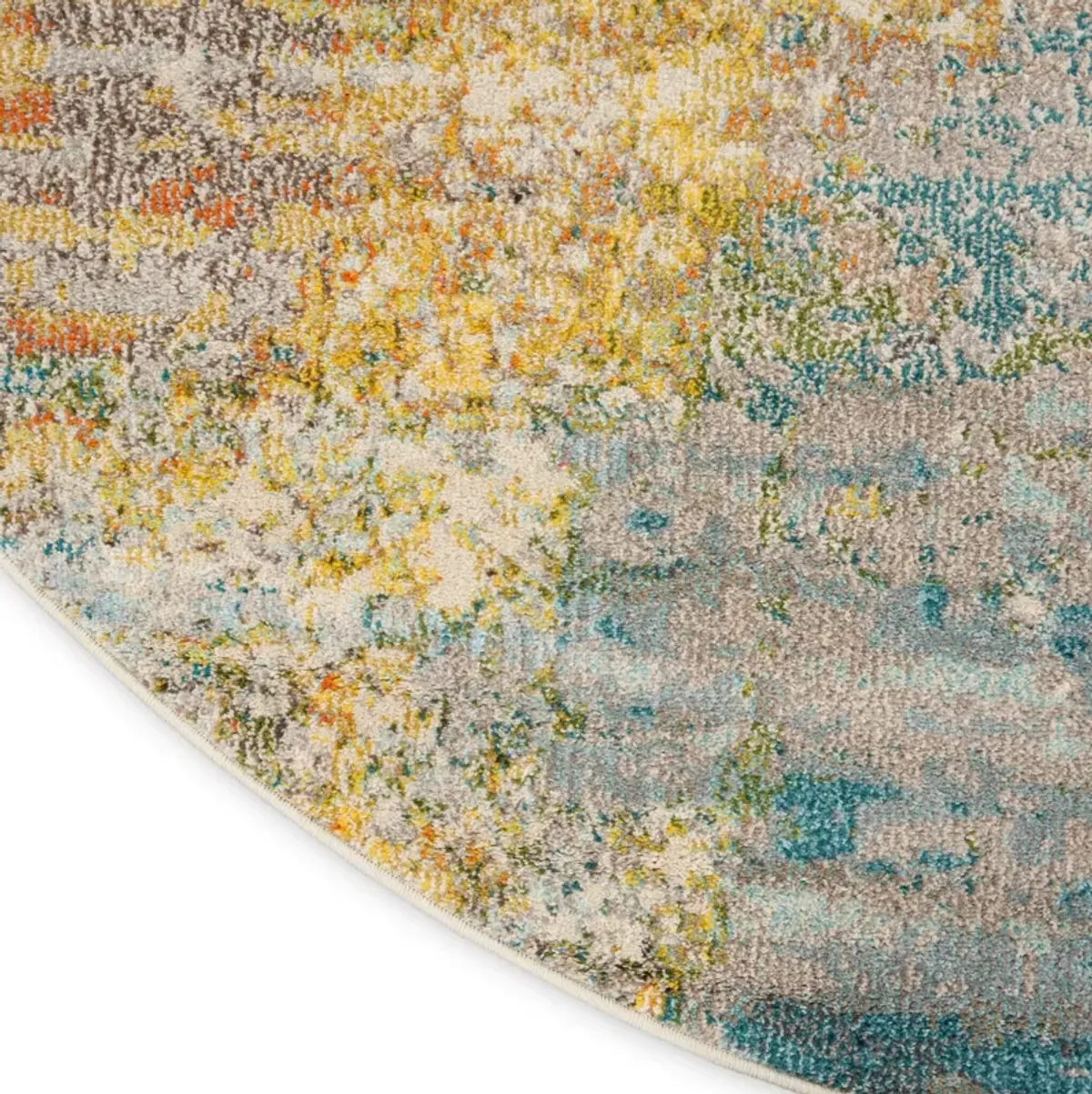 Tulum 4' Round Area Rug - Multicolor