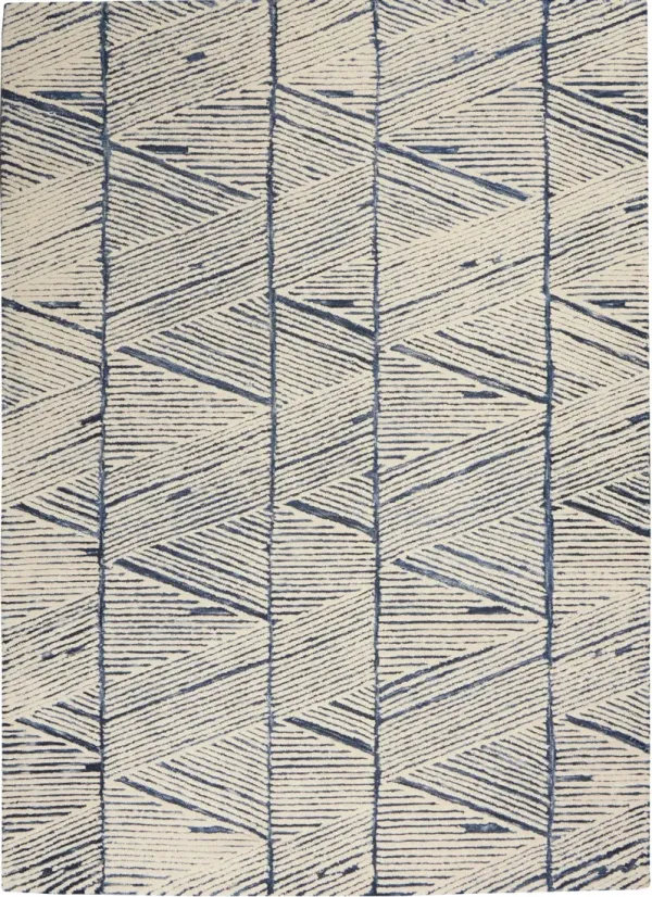 Berlin 4' x 6' Area Rug - White/Blue