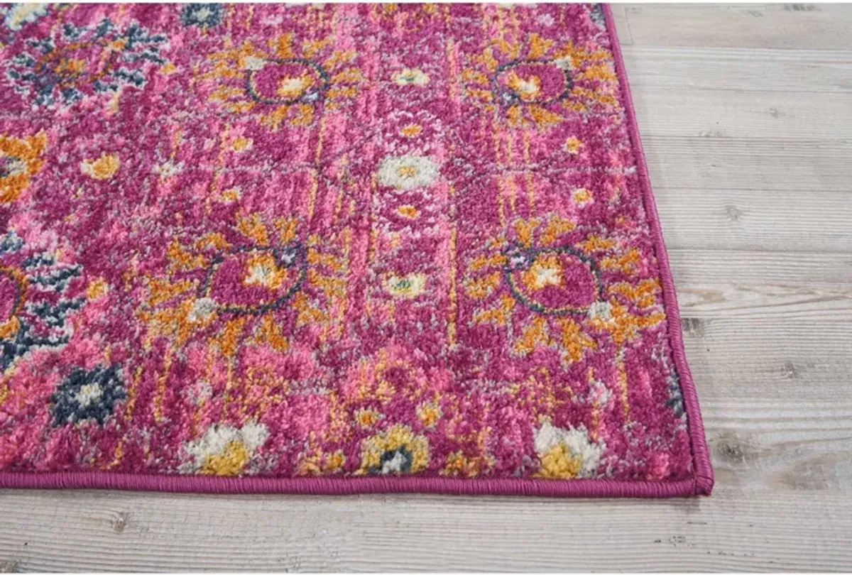 Tralee 2' x 6' Runner - Fuchsia