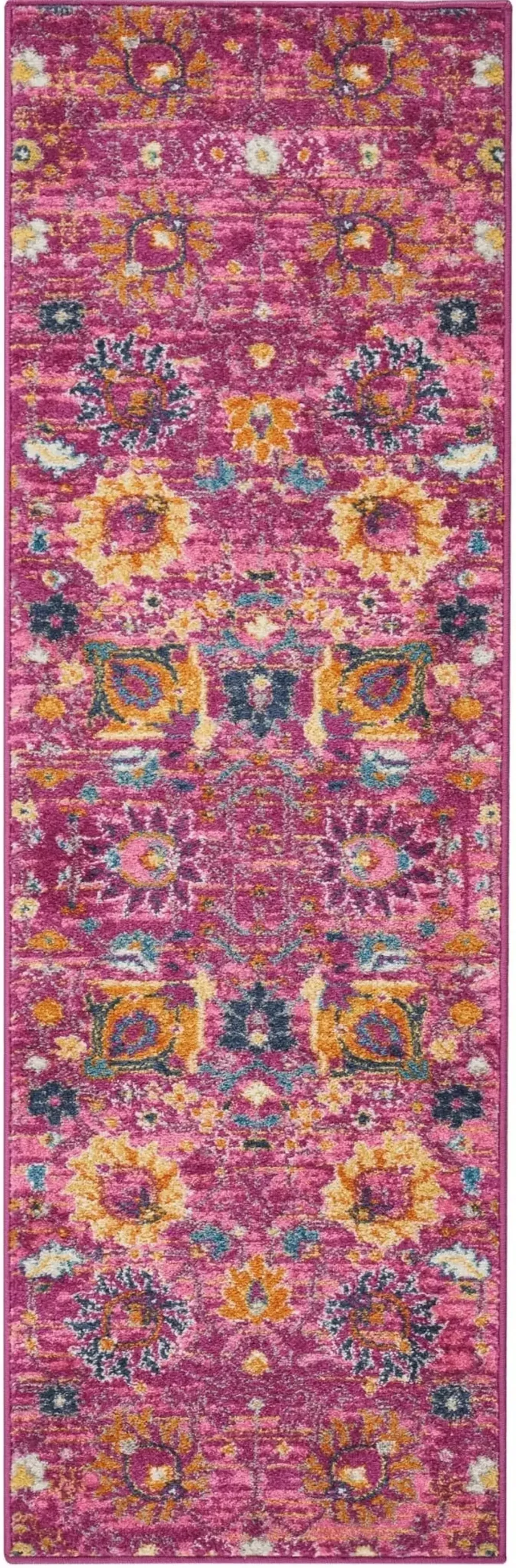 Tralee 2' x 6' Runner - Fuchsia