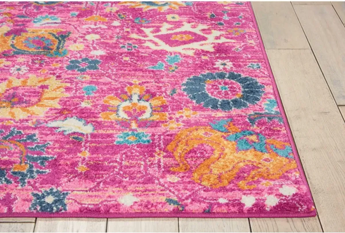 Tralee 9' x 12' Area Rug - Fuchsia