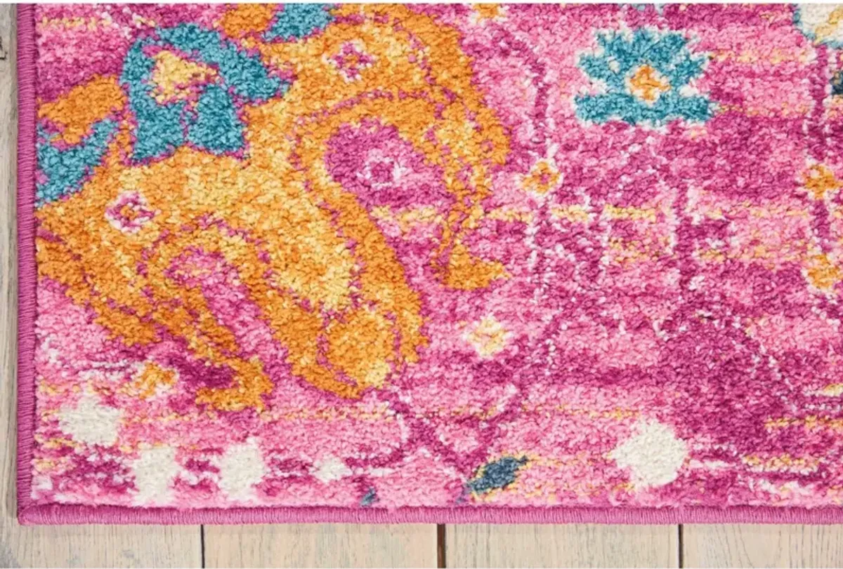 Tralee 9' x 12' Area Rug - Fuchsia