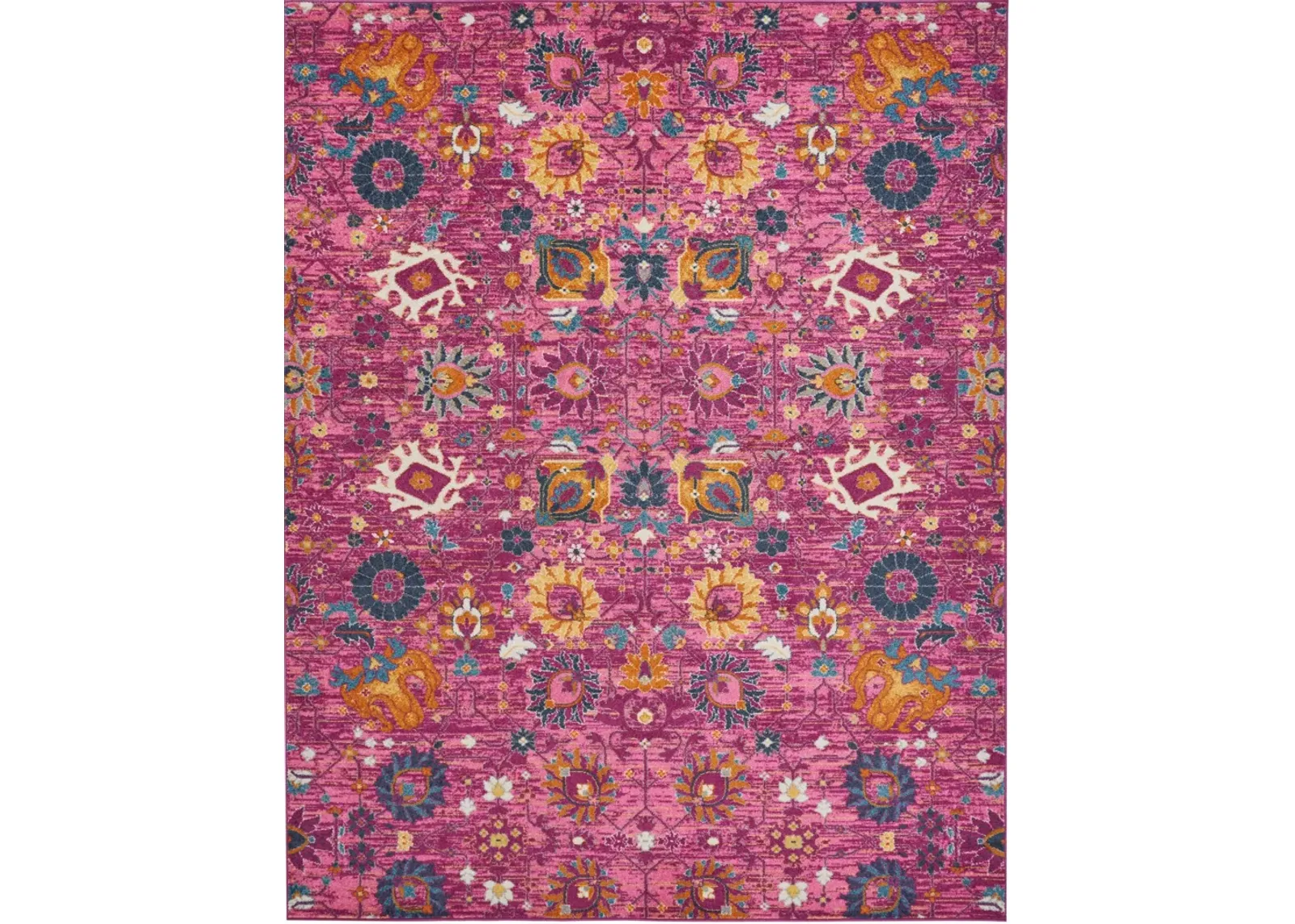 Tralee 9' x 12' Area Rug - Fuchsia