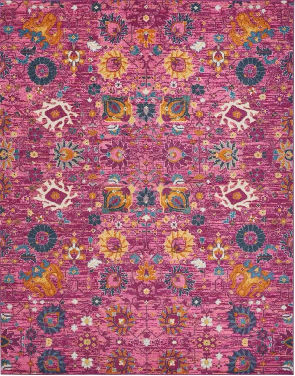Tralee 9' x 12' Area Rug - Fuchsia