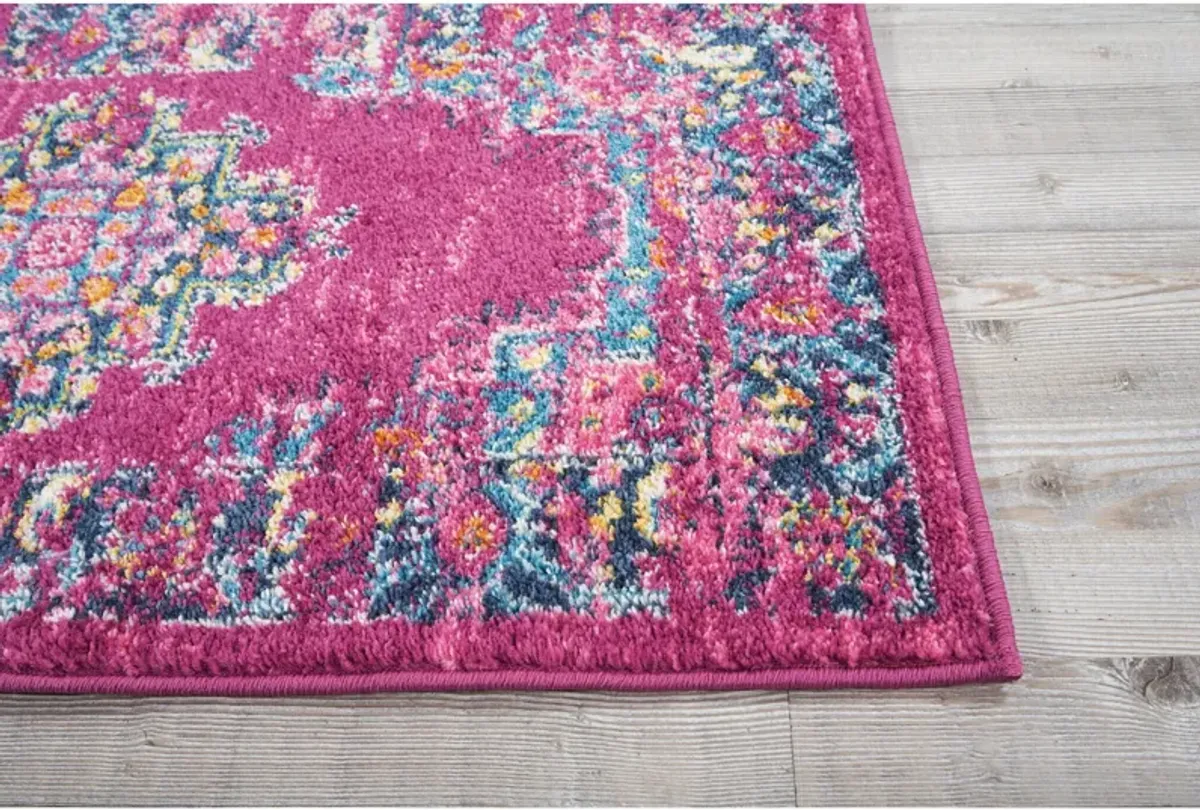 Tralee 2' x 6' Runner Rug - Fuchsia