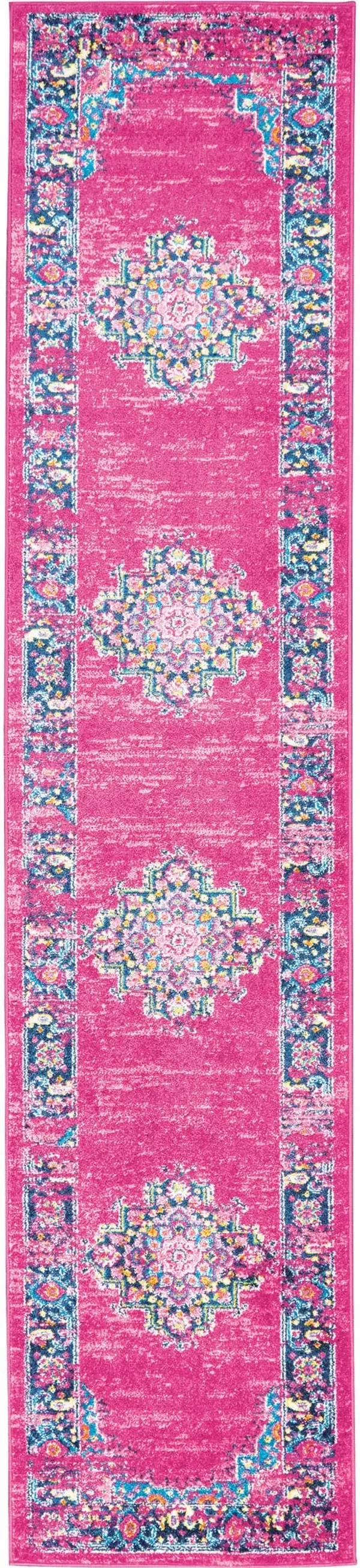 Tralee 2' x 10' Runner Rug - Fuchsia