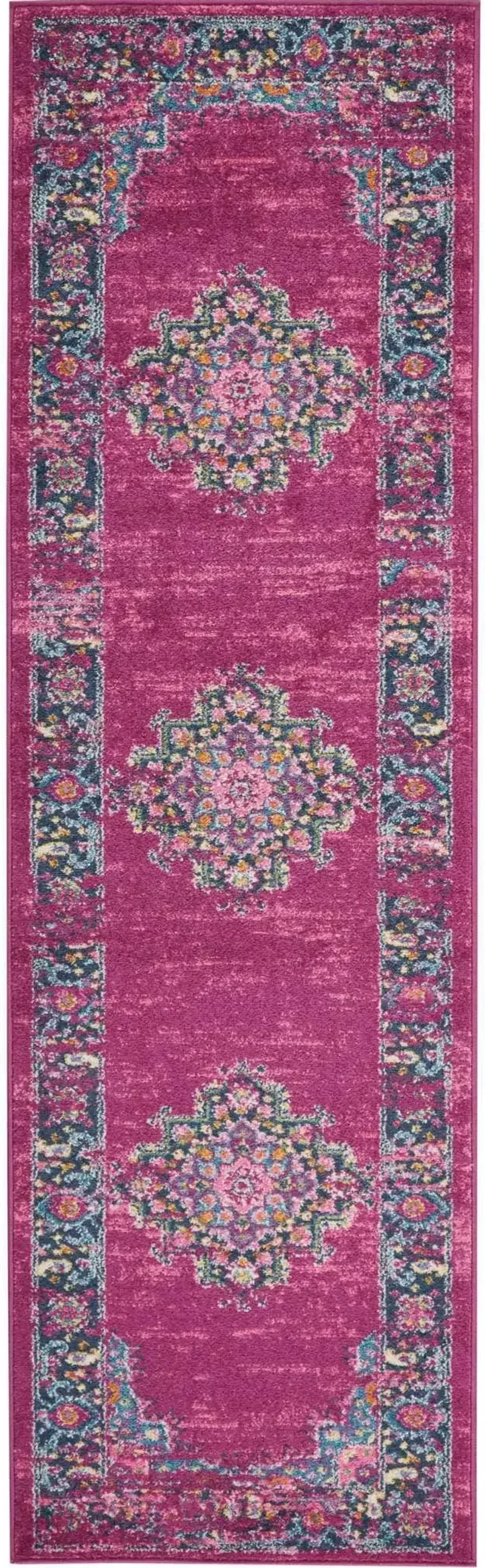 Tralee 2' x 8' Runner Rug - Fuchsia