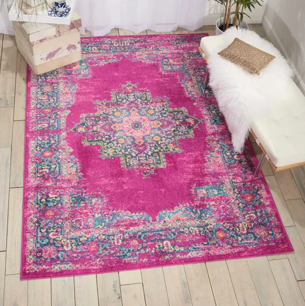 Tralee 7' x 10' Area Rug - Fuchsia